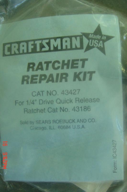 Nos craftsman rachet repair for quick release kits 43427 1/4"  (x 2) lot