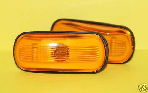 Saab 9000 900 87-98 side markers lights set! amber 2pcs