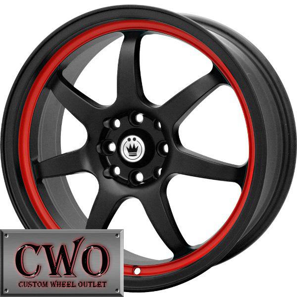 15 black konig forward wheels rims 4x100 4 lug civic mini g5  cobalt xb integra