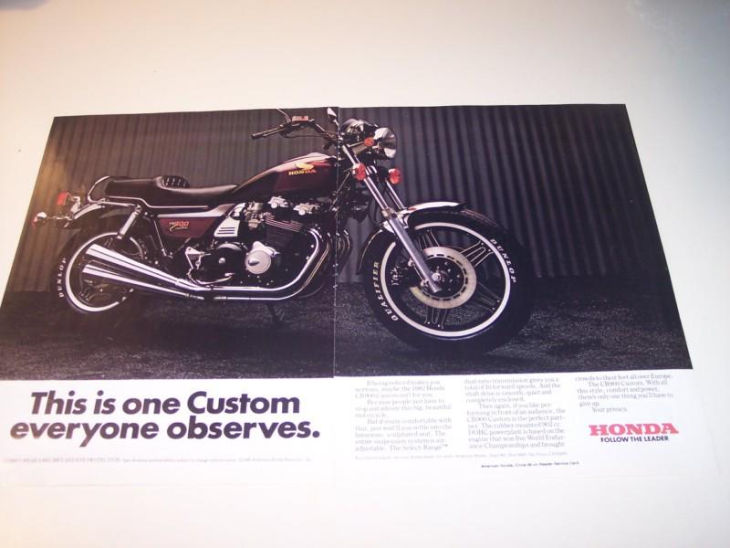 1982 honda 900 cb900 custom cb-900c 2 page motorcycle ad cb900c