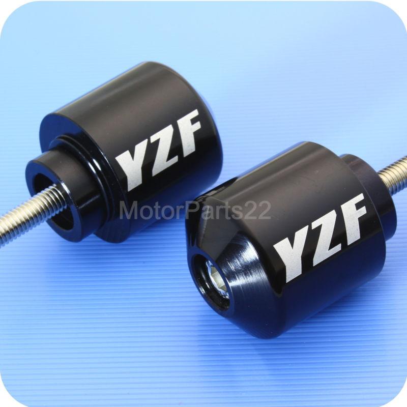 Yamaha yzf r1 r6 r7 bar end weight / handlebar caps engraved logo aluminum black