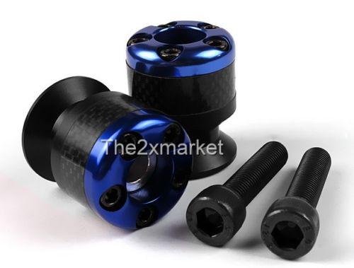 8mm blue cnc carbon fiber swingarm sliders spools for honda cbr rc51vtr1000