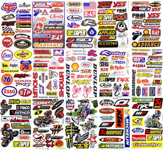 15quad rally helmet skateboard bike truck atv moto-gp motocycle decal sticker rc