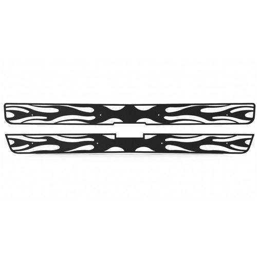 Chevy tahoe 00-06 horizontal flame black powdercoat truck grill insert add-on