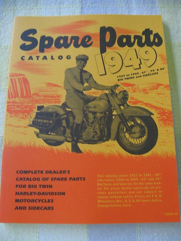 Harley 1937-1949 big twin parts catalog ohv sv