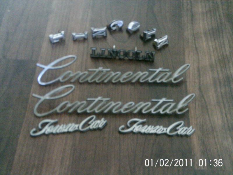 1974 1975 lincoln continental town car lot of 12 emblems script