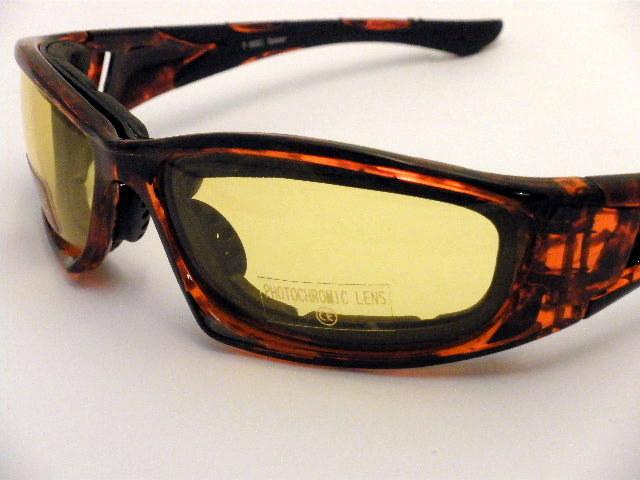 T5001 tr90 motorcycle glasses with transitional photochromic yellow to dark lens