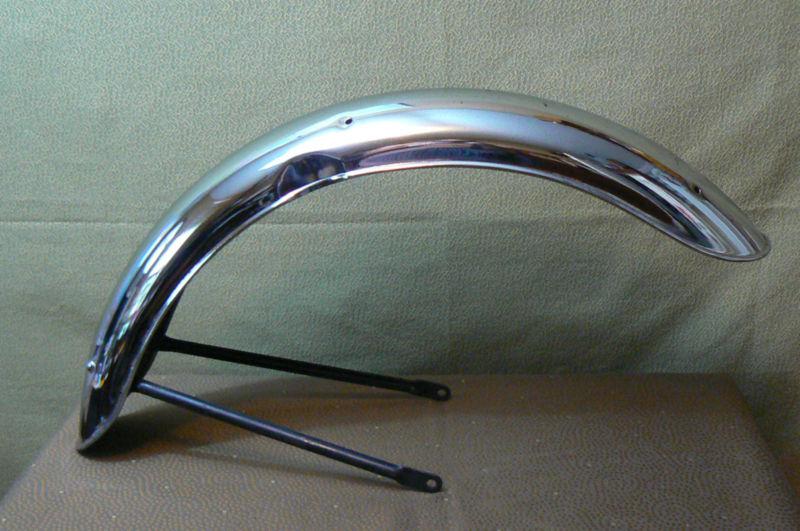 Vintage polished stainless steel fender chopper bobber triumph british rat class