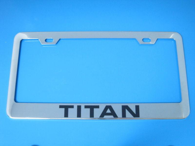 Nissan titan superior chrome license frame + screw caps