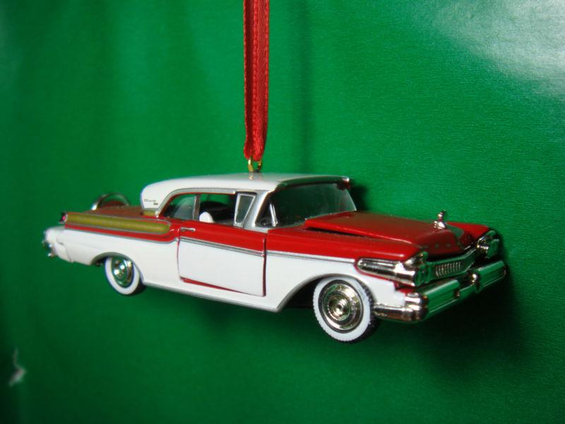 1957 '57 mercury turnpike red / white christmas tree ornament