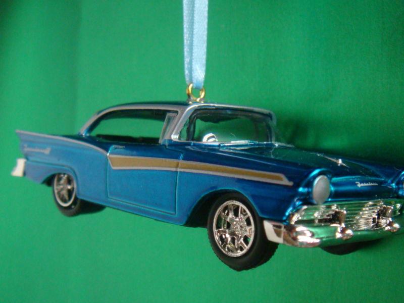 1957 '57 ford fairlane blue christmas tree ornament