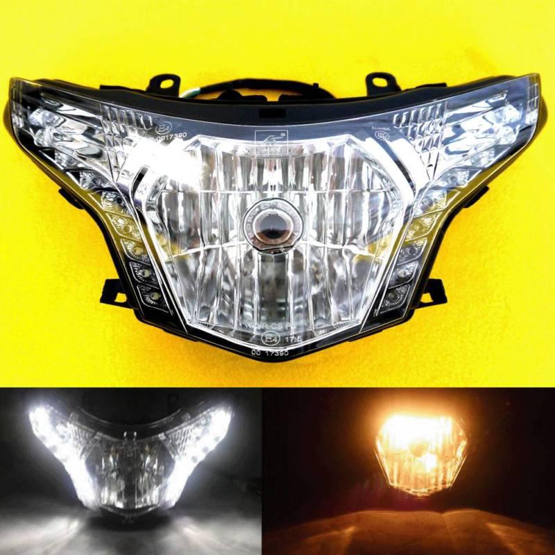 2011 2012 2013 honda cbr 250r cbr250r headlight assembly h4 led running light