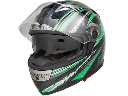 Scooter moped mini bike bmx e-bike dot approved full face helmet inner visor - l