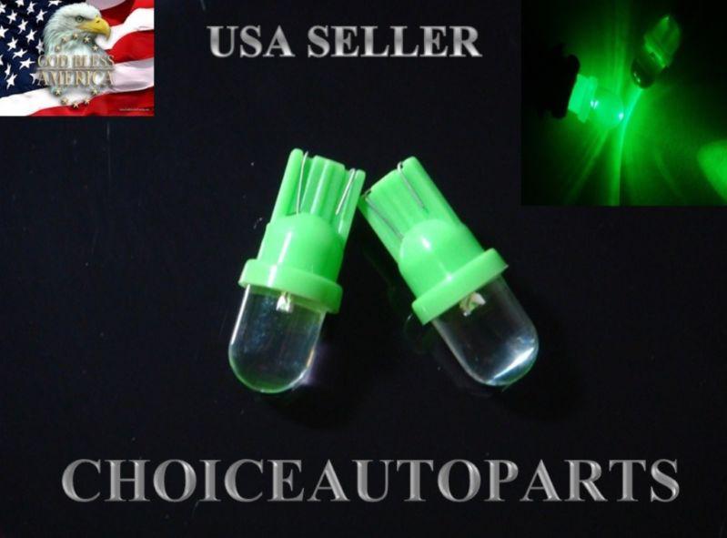 2 pcs t10 1led w5w green wedge car side dashboard bulbs 