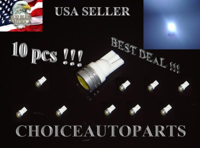 10x t10 1w w5w high power 2825 led xenon white car led light bulbs 2450 2652 