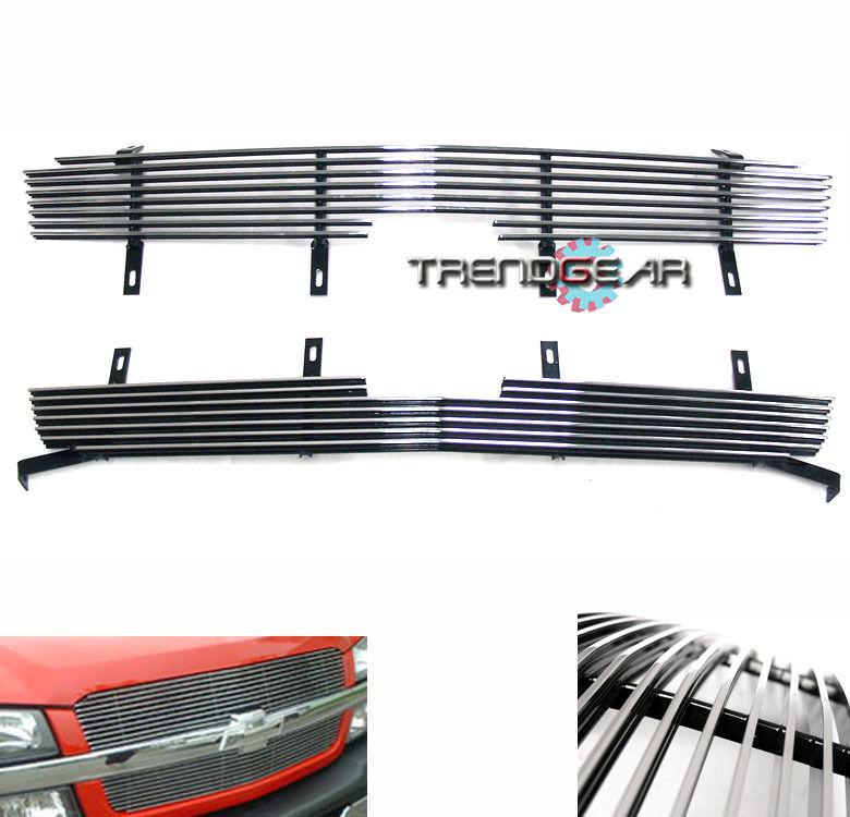 03-05 chevy silverado 1500/2500/3500/avalanche front upper billet grille 04 06