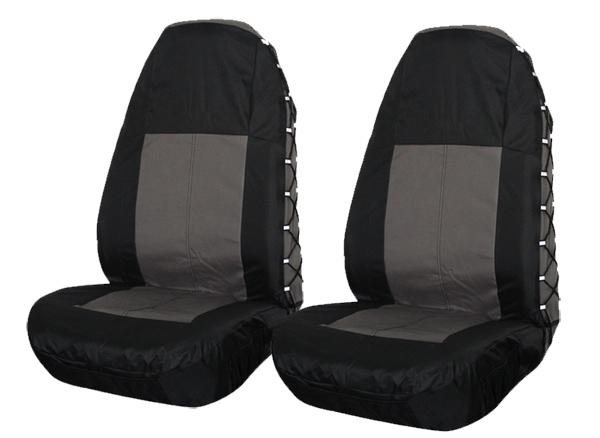 2pcs 118*51cm universal car black gray oxford front seat cover