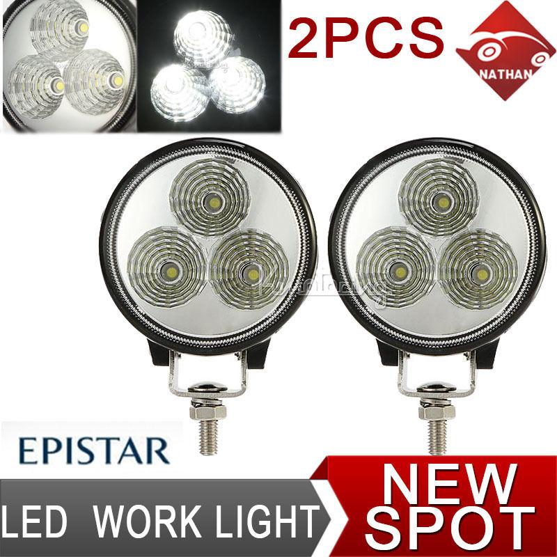 2x  epistar 9w spot work led offroad light driving lamp cab awd pickup van utv