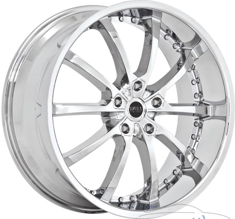 22x10 status knight-10 5x115  +20mm chrome rims wheels inch 22"