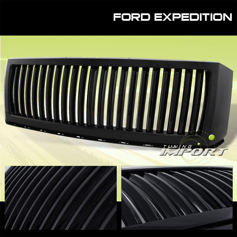 07-09 ford expedition black vertical style new front replacement grill grille