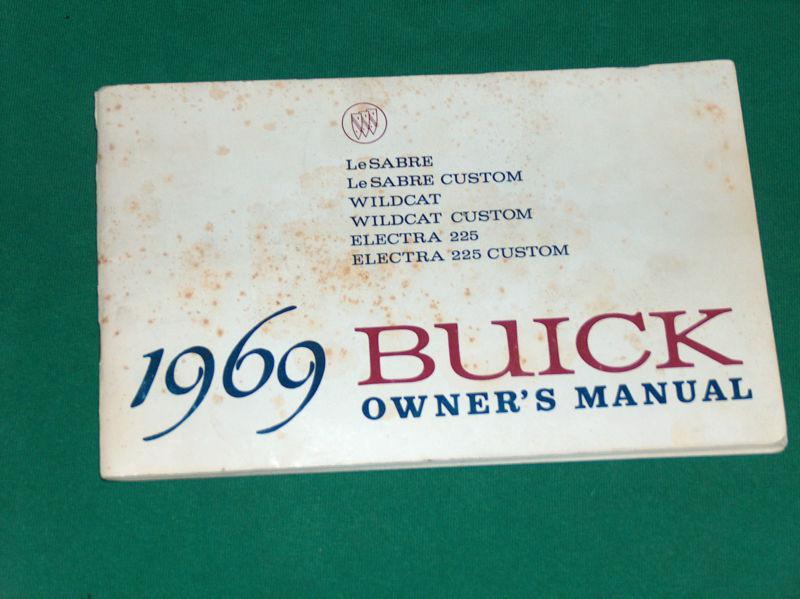 1969 buick owners manual lesabre wildcat electra