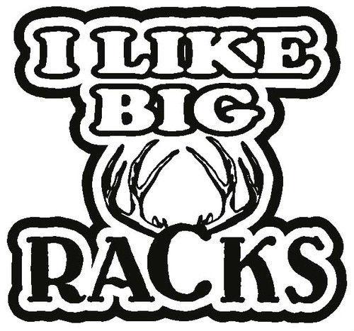 I like big racks deer antlers vinyl sticker hunting outdoor sticker