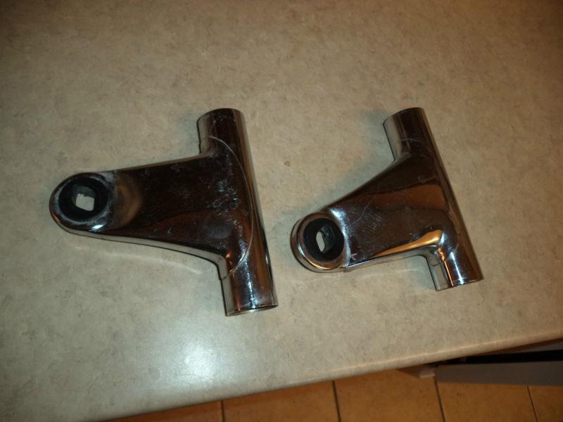 1978 kawasaki kz200   77 kz 200 headlight mount brackets chrome