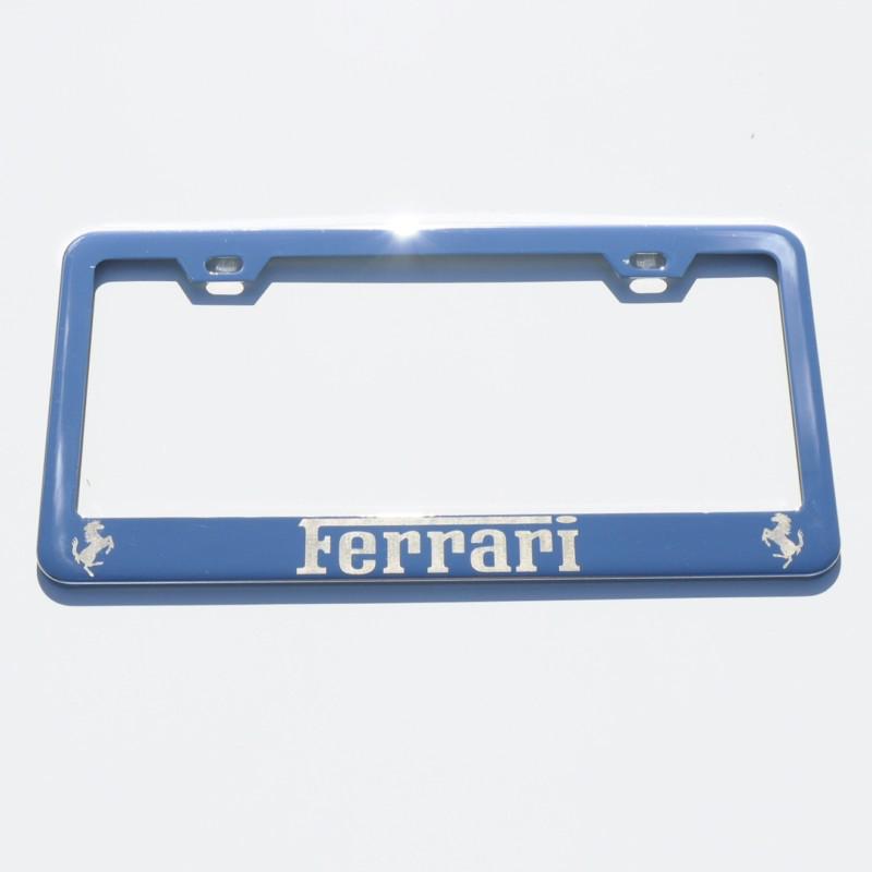 Ferrari chrome silver license plate frame laser 100% high quality engrave s/s