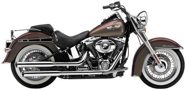 Cobra slip-on exhaust 3 in billet tips chrome harley-davidson flst 2007-2010