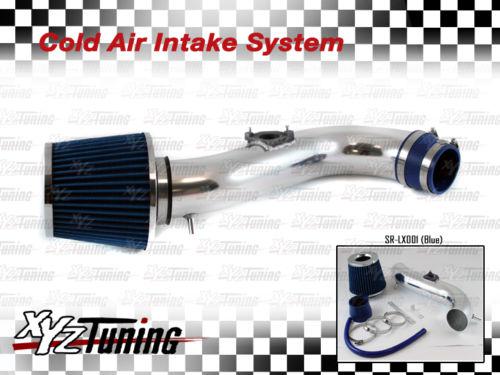 Jdm blue 01-05 is300 is 300 3.0l v6 short ram air intake induction kit+filter 3"