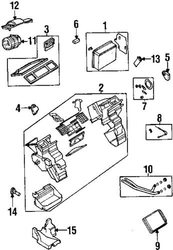 Saturn oem 90586840 evaporator & heater-pipe assembly