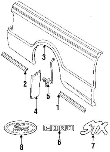 Ford oem f2tz9842528a pick up box-emblem