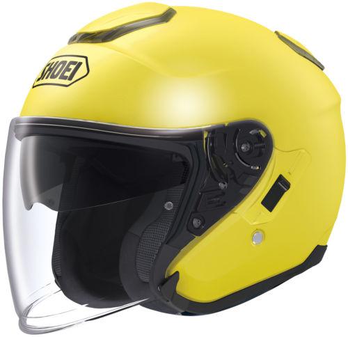 Shoei j-cruise open face motorcycle helmet brilliant yellow size small