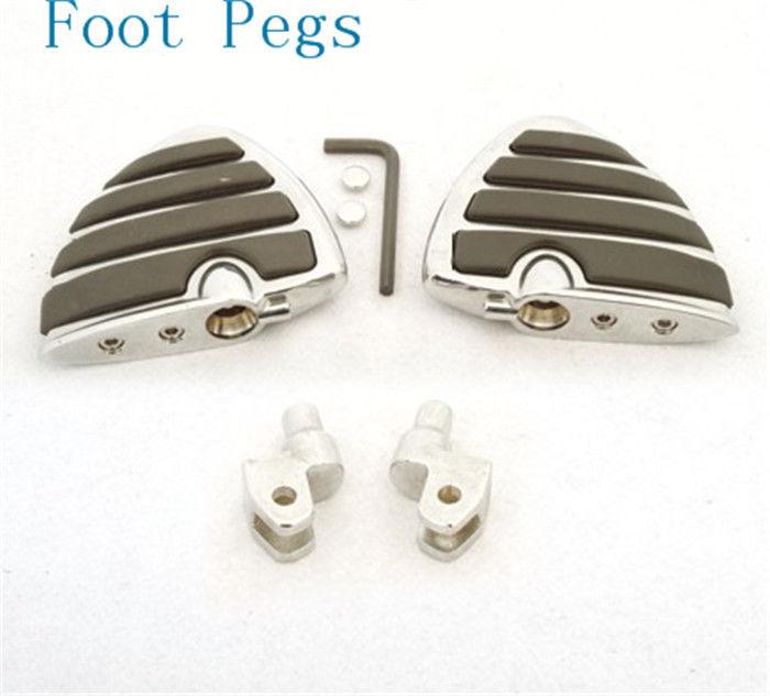 Wing motorcycle foot rest pegs fit yamaha v-star 1100 650 v-max virage 750