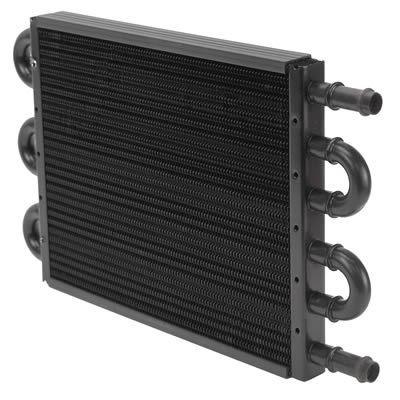 Derale 7000 series tube&fin transmission cooler 7.625" x 12.75" 1/2" in/out