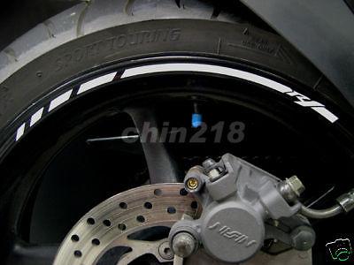 Custom yamaha yzf r1 wheel rim stripe stickers decals vinyl tape for both wheel 