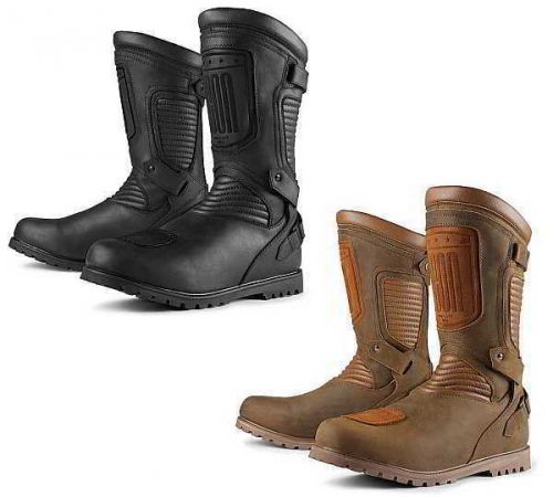 Icon mens 1000 prep waterproof leather street motorcycle boots all sizes