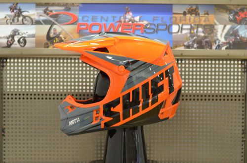 2016 shift racing assault race helmet moto mx atv off road orange v1 size medium