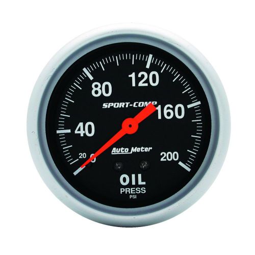 Auto meter 3422 sport-comp; mechanical oil pressure gauge