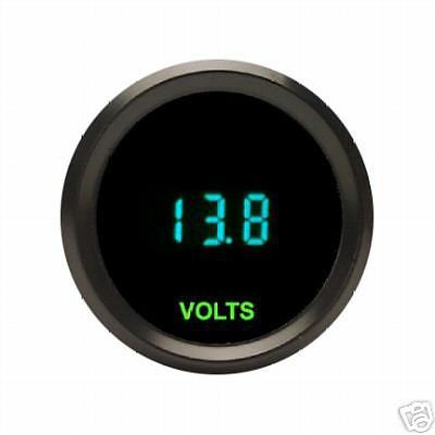 Dakota digital universal mini round voltmeter gauge 0-17.0vdc odyr-05-1 teal new