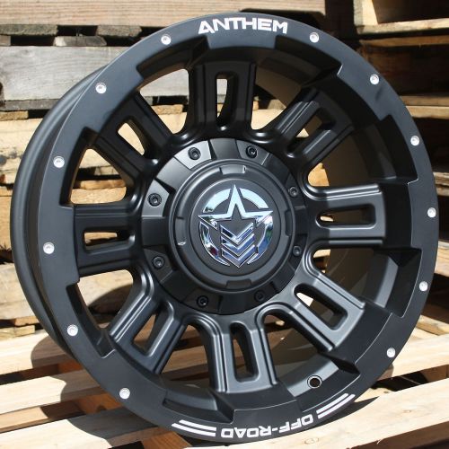 17x9 matte black anthem enforcer a722 6x135 &amp; 6x5.5 -12 wheels lt305/65r17 tires
