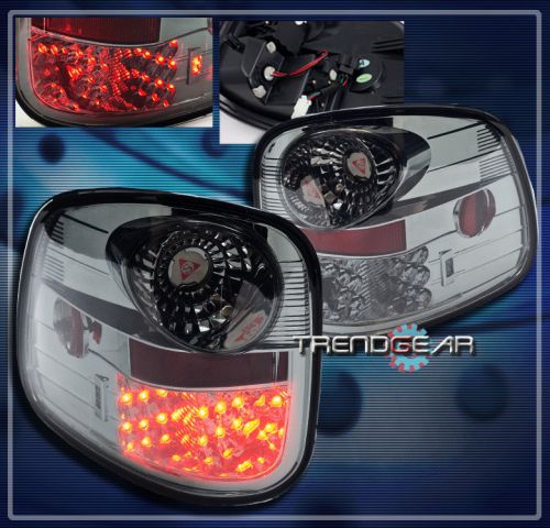 97-03 ford f150 f-150 flareside altezza led tail lights smoke 98 lariat xl xlt