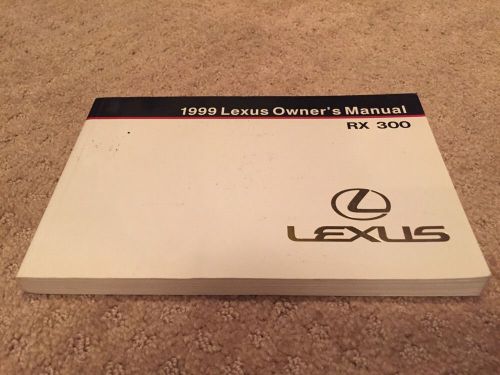 99 1999 lexus rx 300 rx300 owners owner&#039;s manual book oem