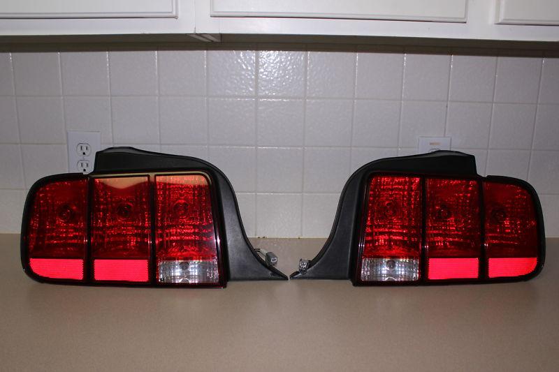 Mustang tail light set with wiring harness