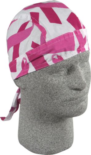 Zanheadgear flydanna white with pink ribbon - zbc03