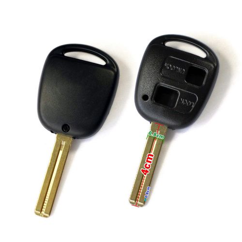 2 button remote key case and uncut blade for toyota toy48