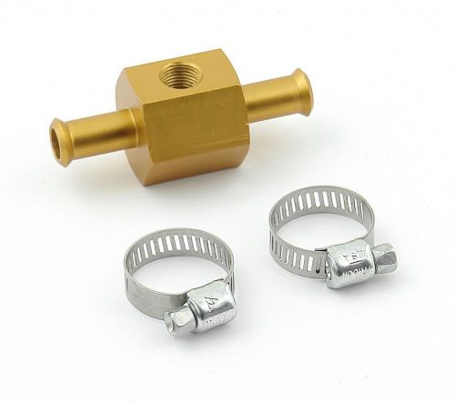 Mr gasket 2975;fuel pressure gauge fitting; 3/8 inch hose barb to 3/8 inch