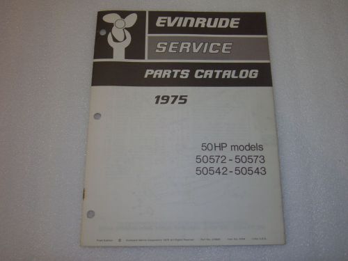 Evinrude service parts catalog 1975 50 hp