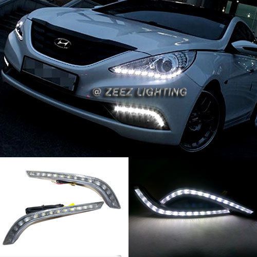 Exact fit 15 led daytime running light drl fog lamp kit sonata 11 12 13 14 #r