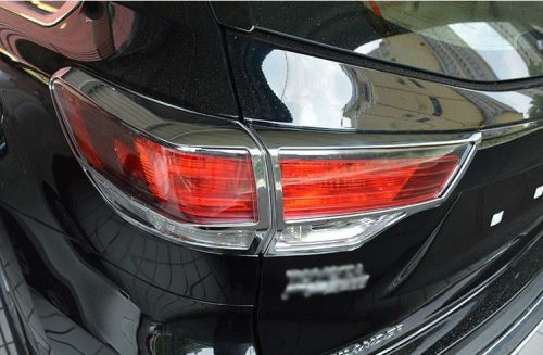 Exterior rear tail light lamp cover chrome trim model fit highlander 2015 2016